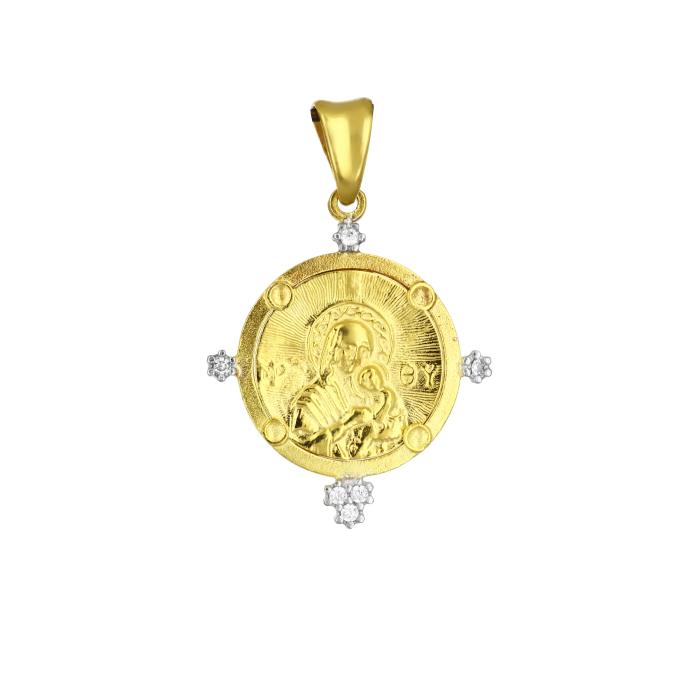 Φυλαχτό Κωνσταντινάτο Παναγία Χρυσός K9 SKU-81770