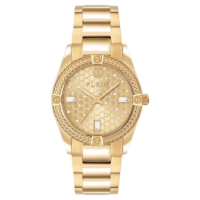 Γυναικείο Ρολόι PHILIPP PLEIN Icon Chain με Χρυσό Καντράν SKU-81936