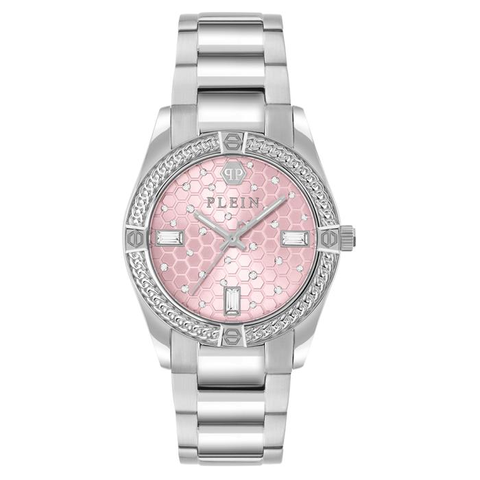 Γυναικείο Ρολόι PHILIPP PLEIN Icon Chain με Ρόζ Καντράν SKU-81937