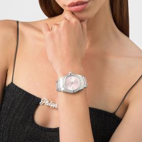 Γυναικείο Ρολόι PHILIPP PLEIN Icon Chain με Ρόζ Καντράν SKU-81937