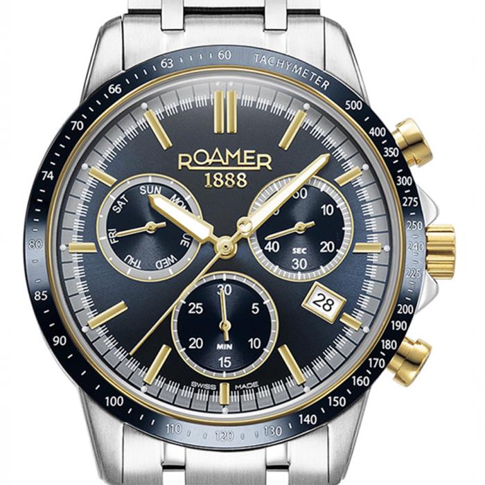 Ανδρικό Ρολόι ROAMER Mercury Chrono με Μαύρο Καντράν SKU-81945