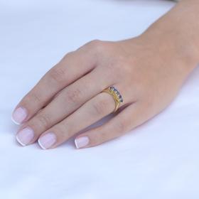 Δαχτυλίδι Σειρέ Χρυσός K18 με Ζαφείρια SKU-81219