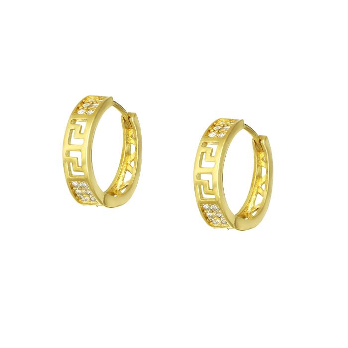 Σκουλαρίκια Κρίκοι Χρυσός K14 SKU-81915