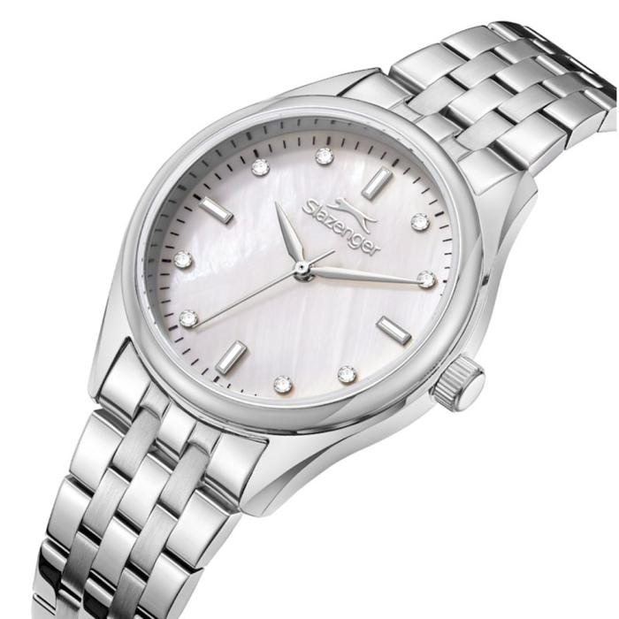 Γυναικείο Ρολόι SLAZENGER με Ασημί Μπρασελέ SKU-81046