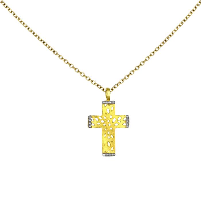 Σταυρός Λευκόχρυσος  & Χρυσός K9 SKU-81828