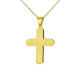 Σταυρός Βάπτισης Διπλής Όψεως για Αγόρι & Κορίτσι Χρυσός K9 SKU-81853