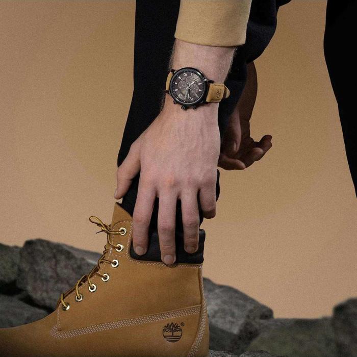 Ανδρικό Ρολόι TIMBERLAND Driscoll με Καφέ Δερμάτινο Λουράκι SKU-81876