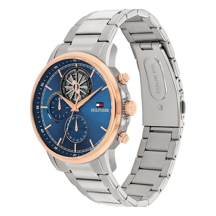 Ανδρικό Ρολόι TOMMY HILFIGER Stewart με Μπλέ Καντράν SKU-81065