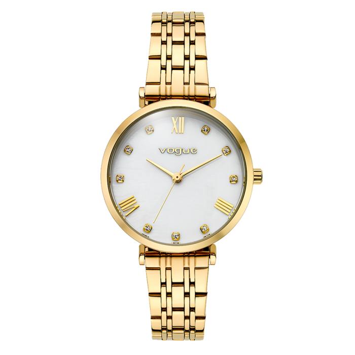 Γυναικείο Ρολόι VOGUE New Bliss Crystals με Χρυσό Μπρασελέ SKU-81862