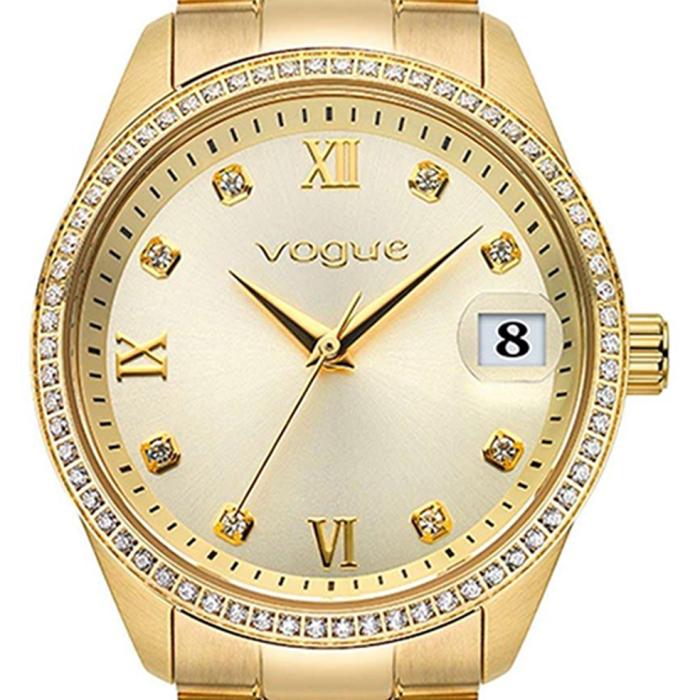 Γυναικείο Ρολόι Reina με Χρυσό Καντράν SKU-81865