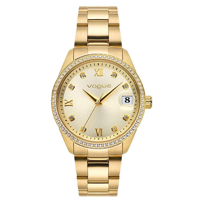 Γυναικείο Ρολόι Reina με Χρυσό Καντράν SKU-81865