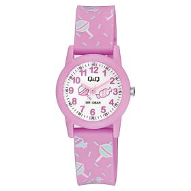 Παιδικό Ρολόι Q&Q με Ρόζ Λουράκι SKU-81121