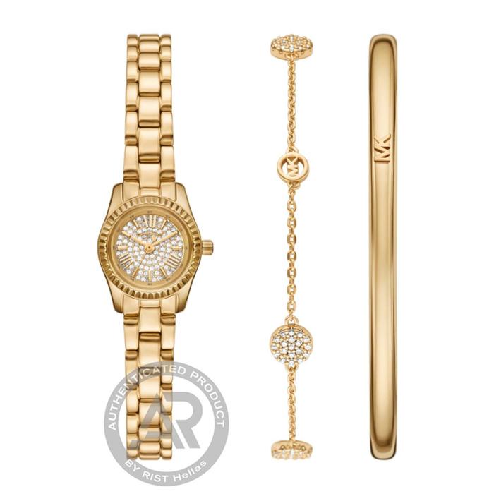 Γυναικείο Ρολόι MICHAEL KORS Lexington Set με Χρυσό Μπρασελέ SKU-81176