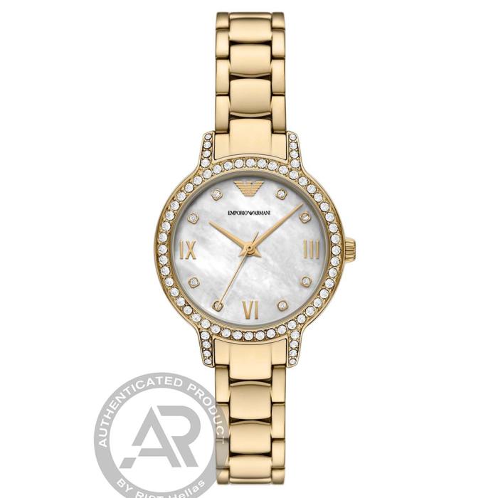 Γυναικείο Ρολόι EMPORIO ARMANI Cleo με Φίλντισι Καντράν SKU-81304