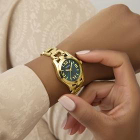 Γυναικείο Ρολόι GUESS Veda με Πράσινο Καντράν SKU-81776