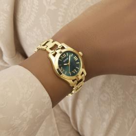 Γυναικείο Ρολόι GUESS Veda με Πράσινο Καντράν SKU-81776