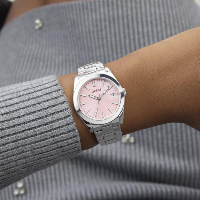 Γυναικείο Ρολόι GUESS Alice με Ρόζ Καντράν SKU-81778