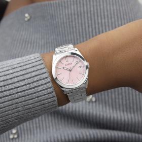 Γυναικείο Ρολόι GUESS Alice με Ρόζ Καντράν SKU-81778