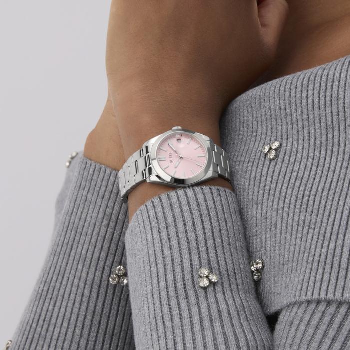 Γυναικείο Ρολόι GUESS Alice με Ρόζ Καντράν SKU-81778