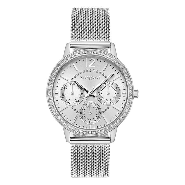 Γυναικείο Ρολόι VOGUE Louise Crystals με Ασημί Καντράν SKU-81839