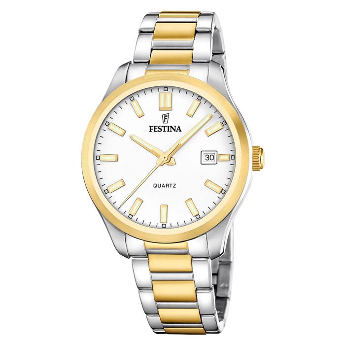 Ανδρικό Ρολόι FESTINA με Δίχρωμο Μπρασελέ SKU-81216