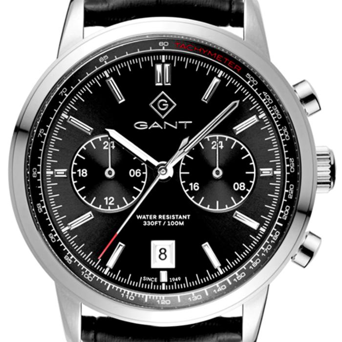 Ανδρικό Ρολόι GANT Bergamo με Μαύρο Δερμάτινο Λουράκι SKU-81309