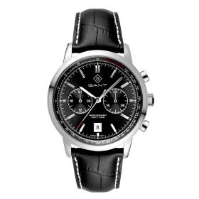 Ανδρικό Ρολόι GANT Bergamo με Μαύρο Δερμάτινο Λουράκι SKU-81309