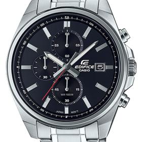 Ανδρικό Ρολόι CASIO με Μαύρο Καντράν & Ασημί Μπρασελέ SKU-81312