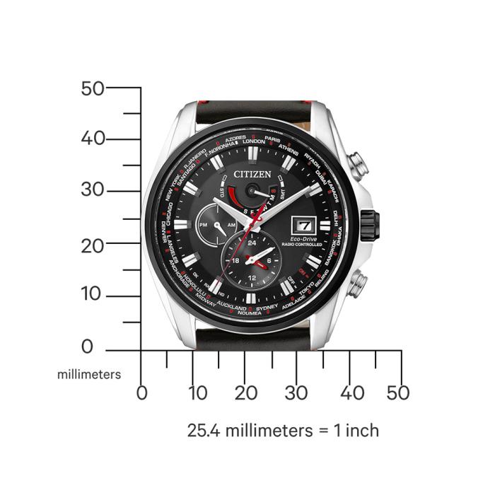 Ανδρικό Ρολόι CITIZEN Eco-Drive με Μαύρο Δερμάτινο Λουράκι SKU-81803