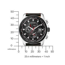 Ανδρικό Ρολόι CITIZEN Eco-Drive με Μαύρο Δερμάτινο Λουράκι SKU-81803