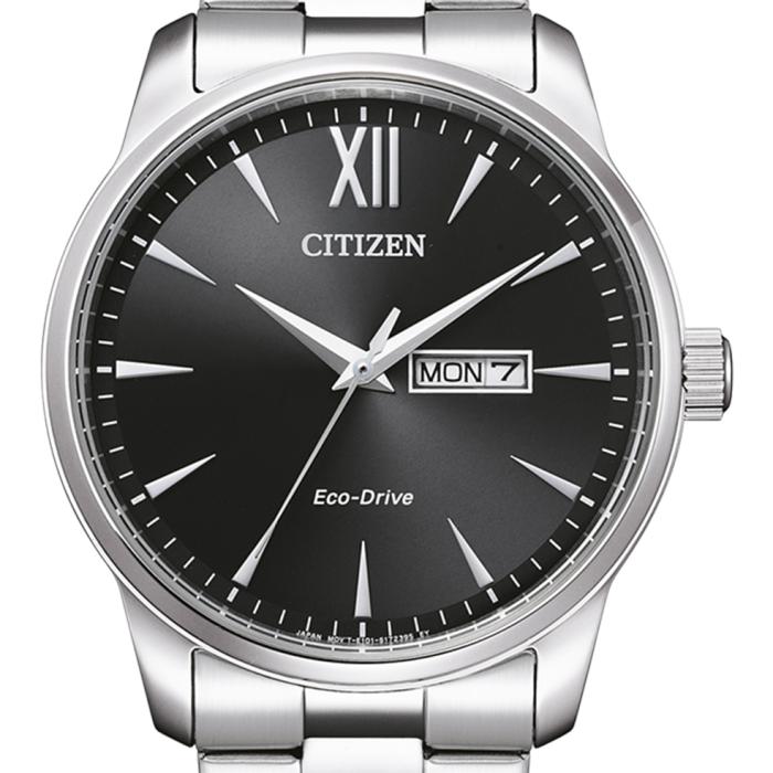 Ανδρικό Ρολόι CITIZEN Eco-Drive με Μαύρο Καντράν SKU-81806