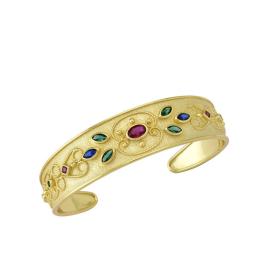 Βραχιόλι Βυζαντινό Ύφος με Ζιργκόν 925° SKU-82165