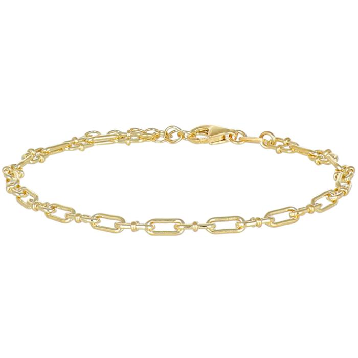 Βραχιόλι Αλυσίδα Ασήμι 925° με Κίτρινο Επιχρύσωμα SKU-82427