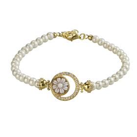 Βραχιόλι Ασήμι 925° με Ζιργκόν & Πέρλες SKU-82452