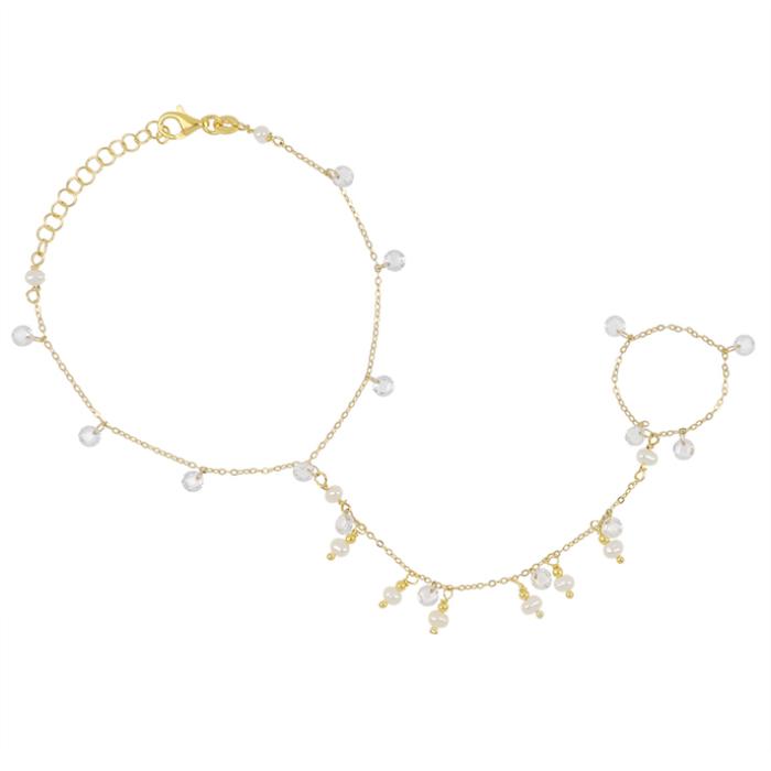 Βραχιόλι Γυναικείο Κίτρινο Επίχρυσο 925° με Ζιργκόν SKU-82475