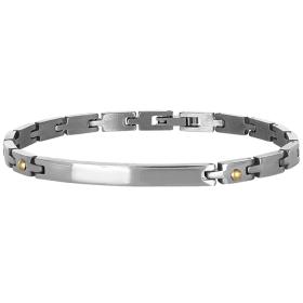 Ανδρικό Βραχιόλι Ασήμι 925° από Επιπλατινωμένο & Επιχρυσωμένο Ατσάλι SKU-82482