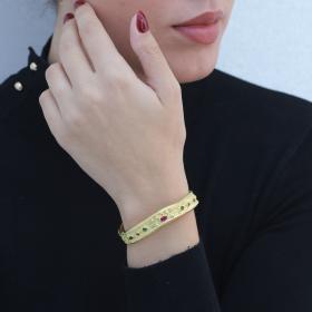 Βραχιόλι σε Βυζαντινό Ύφος Ασήμι 925°  με Πολύχρωμα Ζιργκόν SKU-82624