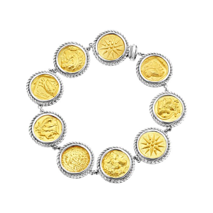 Βραχιόλι Ασήμι 925°  με Μαύρο Πλατίνωμα και Αρχαιοελληνικά Μοτίβα SKU-82626