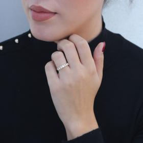 Δαχτυλίδι Σειρέ Μισόβερο με Lab Grown Diamond Χρυσός K18 SKU-82999