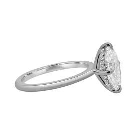 Μονόπετρο Δαχτυλίδι Λευκόχρυσος K18 με Lab Grown Diamond SKU-82528