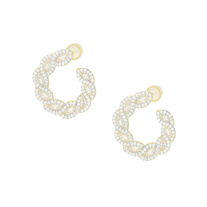 Σκουλαρίκια Ασήμι 925° με Λευκά Ζιργκόν SKU-82247