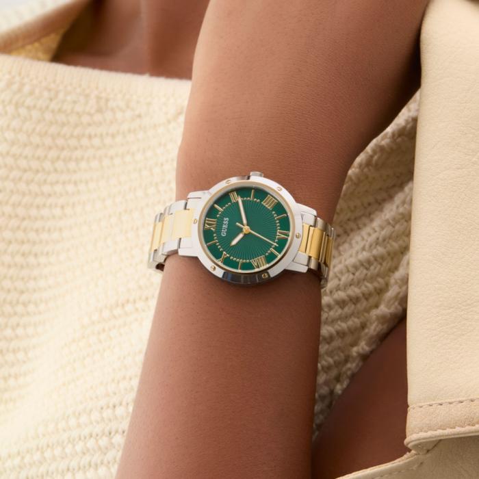 Γυναικείο Ρολόι GUESS Dawn με Πράσινο Καντράν SKU-82542