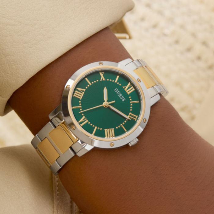 Γυναικείο Ρολόι GUESS Dawn με Πράσινο Καντράν SKU-82542