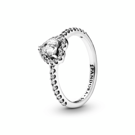 Δαχτυλίδι καρδιά από ασήμι 925 με ζιργκόν. SKU-82071