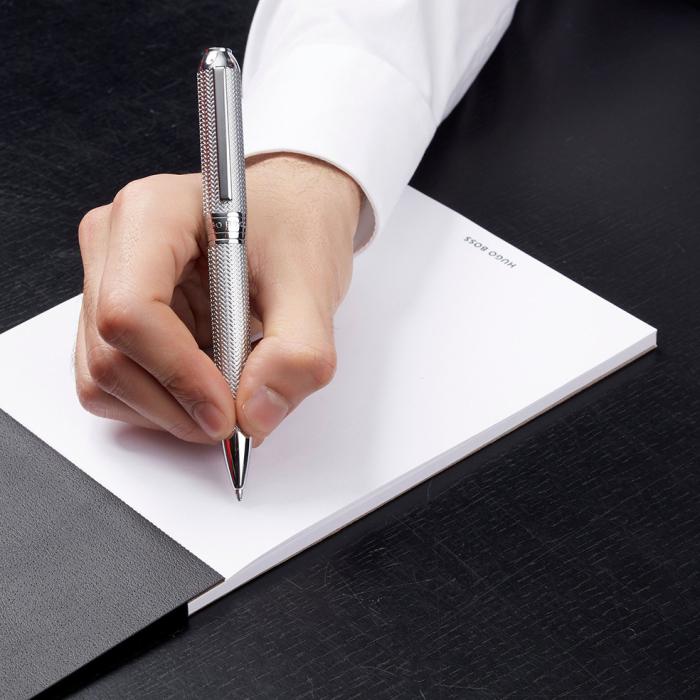 HUGO BOSS Elemental Silver Ballpoint Pen