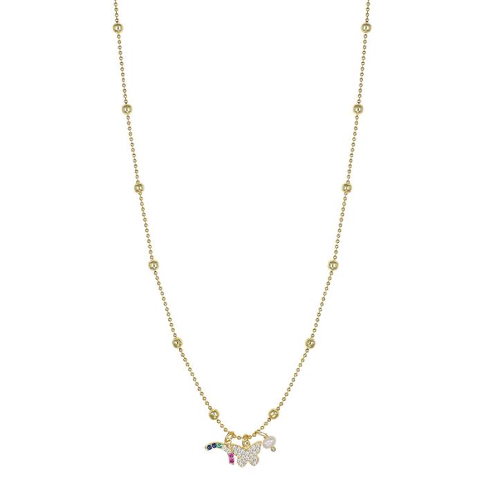 Γυναικείο Κολιέ Ασήμι 925° με Ζιργκόν SKU-82259