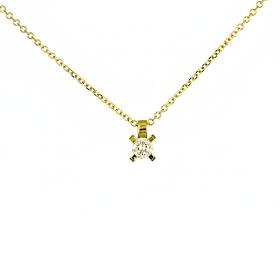 Κολιέ Μονόπετρο με Διαμάντι Χρυσός K18 SKU-82565