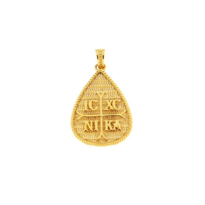 Φυλαχτό Κωνσταντινάτο Διπλής Όψης Χρυσός K9 SKU-82701