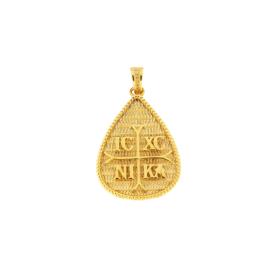 Φυλαχτό Κωνσταντινάτο Διπλής Όψης Χρυσός K9 SKU-82701