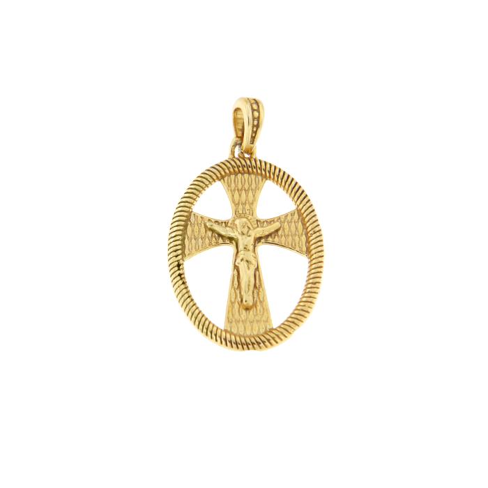 Φυλαχτό Κωνσταντινάτο Διπλής Όψεως  Χρυσός K9 SKU-82717